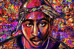 Affiche Tupac coloré