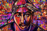 Affiche Tupac coloré