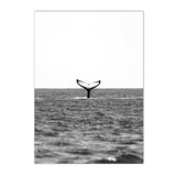 tableau noir et blanc plage calme