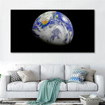 tableau photo de la terre dans l’espace