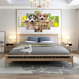 tableau chiots dans le panier