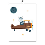 tableau enfant avion marron