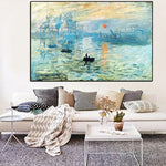 tableau peinture à l’huile de bateau