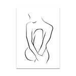 tableau minimaliste femme de dos