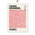 Tableau Yayoi Kusama rouge