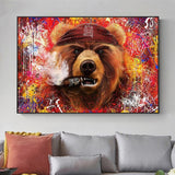 tableau pop art d’un ours