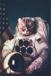 tableau d’un chat astronaute