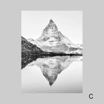 tableau photo montagne en noir et blanc