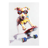 tableau graffiti chien et skate