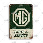 Car Poster Painting Metal Plate Sign Vintage Motorcycles Tin