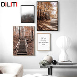 tableau escalier dans la montagne