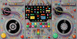 tableau platine de dj grise