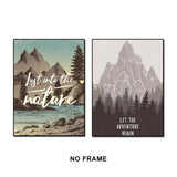 tableau dessin affiche montagne