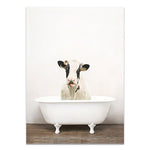 Cadre baignoire vache blanches