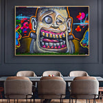 tableau tag homme abstrait