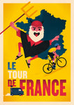 Affiche vintage pour de tour de France