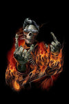 tableau squelette rock en feu