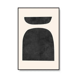 tableau abstrait forme noir