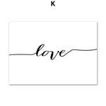 affiche love calligraphique