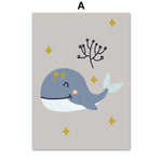 cadre enfant baleine et étoile