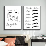 Affiche sourcils femme fond blanc