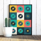 tableau pleins de vinyle coloré