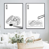 Japanese Food Wall Art Prints Dumplings Poster Kitchen Art 