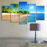 tableau d’une plage paradisiaque
