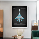 Affiche vintage avion Su-27