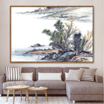 tableau peinture à l’huile violette d’une montage