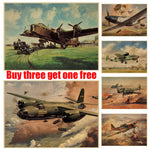 tableau vintage guerre avion