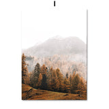 tableau foret nordique en automne