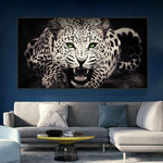 tableau lion calme