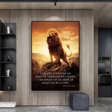 tableau affiche de film avec un lion