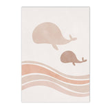 tableau abstrait poisson beige