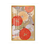 Japanese Style Canvas Painting and Wind Pattern Wall Art 
