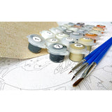tableau ville au bord de mer