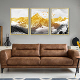 tableau colline en or