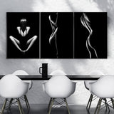 tableau femme sexy fond noir