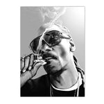 tableau Snoop Dogg en noir et blanc