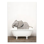 Cadre baignoire éléphant gris