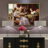 Affiche peinture classique robe blanche