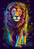 poster lion 1 pièce lion coloré