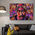 Affiche Tupac coloré