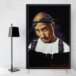 tableau Tupac Shakur sur fond noir