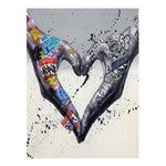 tableau street art main dans la main