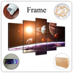 tableau lumière orange dans l’espace