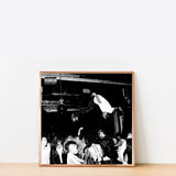 tableau concert en noir et blanc