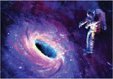 tableau astronaute trou violet