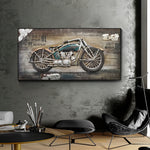Motorcycle Vintage Canvas Wall Art Posters Picture Home 